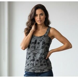 Halfon Fashion Network Sleeveless Scoop Neck Front Pockets Top‎ Women's Size 44